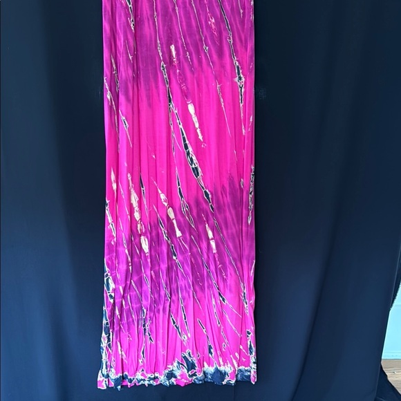 Go Couture Vibrant Pink Tie-Dye Dress, medium; made in USA - Picture 5 of 8